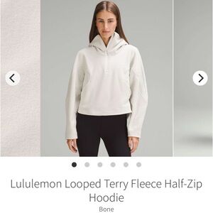 Lululemon White Half-Zip Hoodie